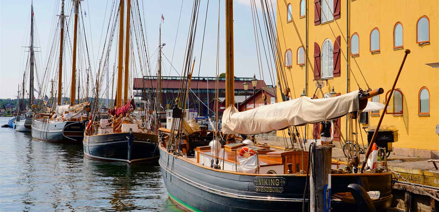 Gamle træskibe i Faaborg Havn