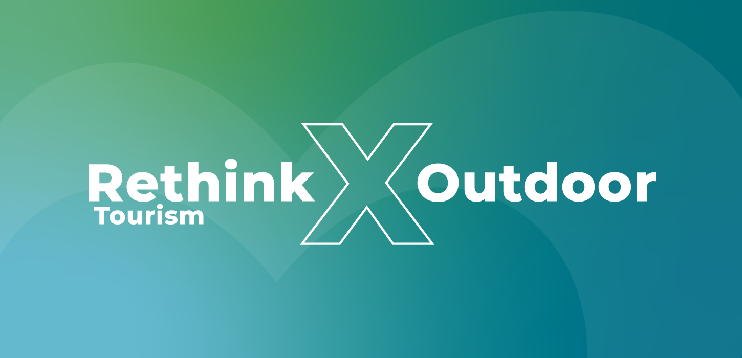 Grafik med teksten: Rethink Tourism X Outdoor