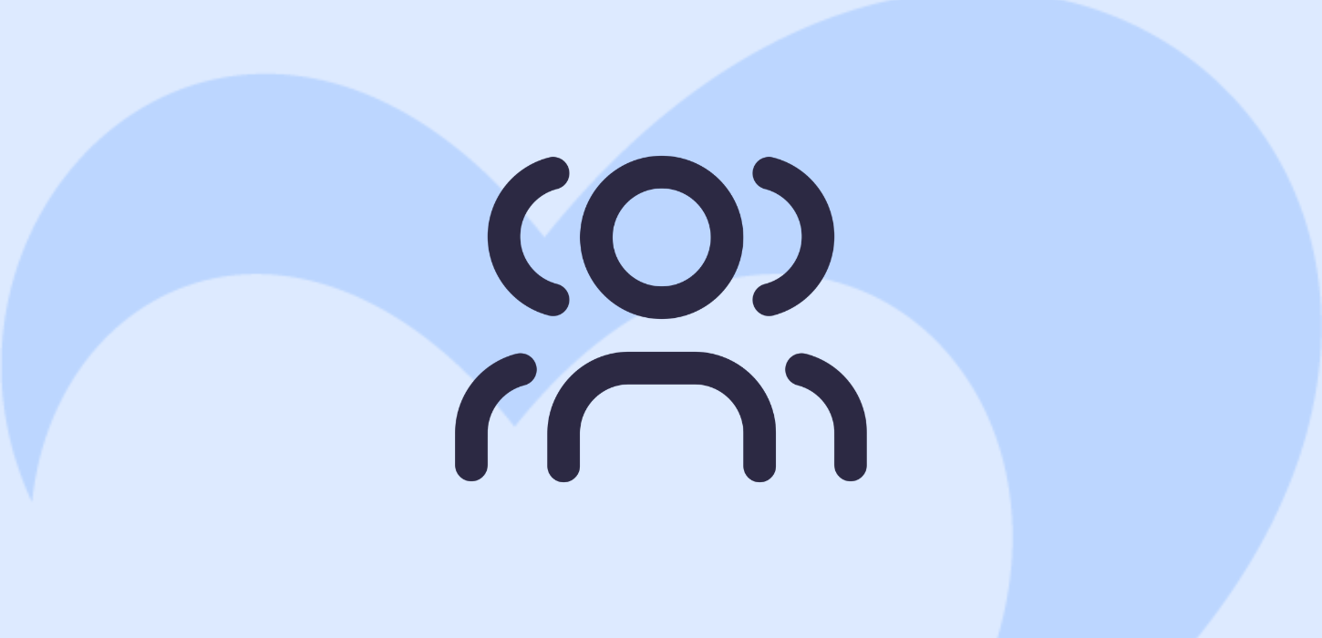 Grafik med ikonet af mennesker. Baggrunden er blå og man kan se Destination Fyns logo.