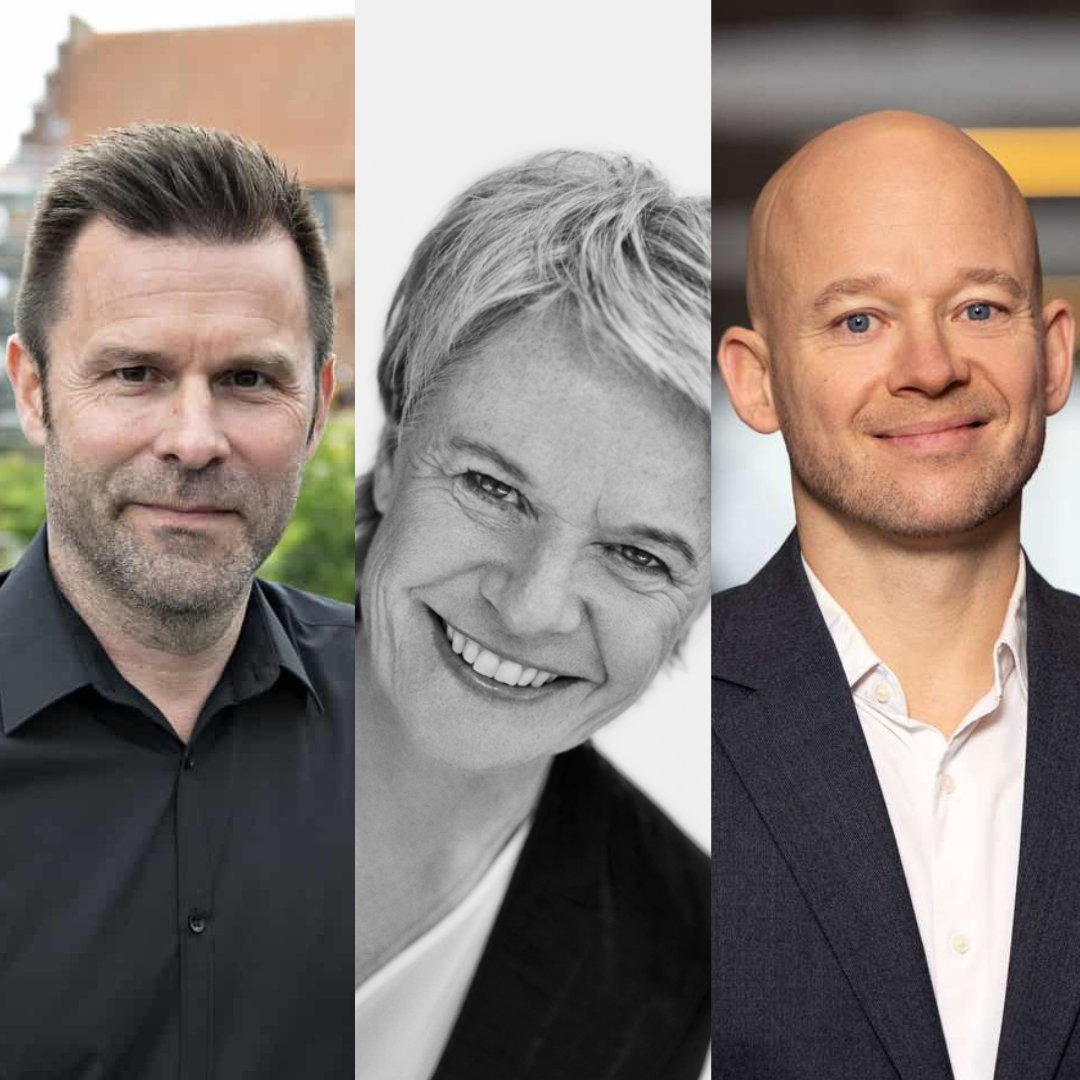 Portræt af Tue Kempf, Katja Moesgaard og Lars Bertolt Winther