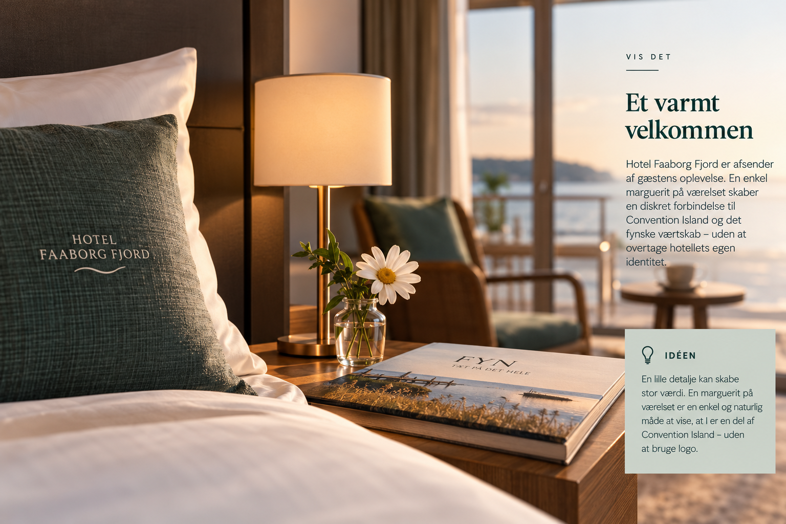 Seng og miljø på Hotel Faaborg Fjord