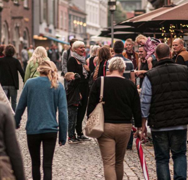 Svendborg shopping gågade byliv  fyn