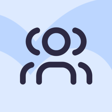 Grafik med ikonet af mennesker. Baggrunden er blå og man kan se Destination Fyns logo.