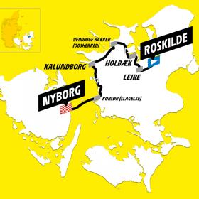 Kort over etape 2 af Tour de France 2022 